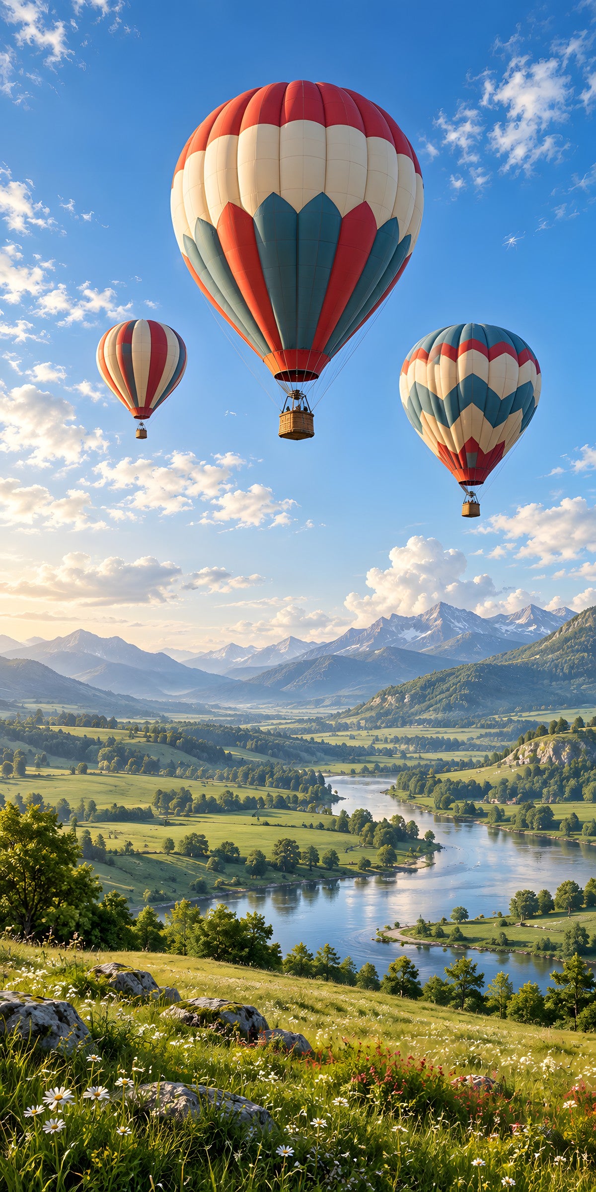 Hot Air Balloons fridge wrap full design