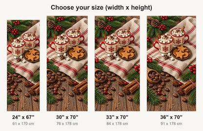 Hot Cocoa & Cookies fridge wrap available sizes 24, 30, 33 and 36 inch