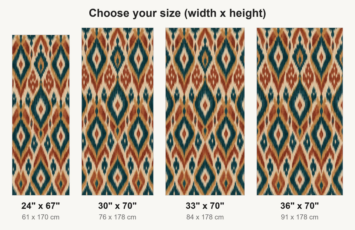 Ikat Pattern fridge wrap available sizes 24, 30, 33 and 36 inch