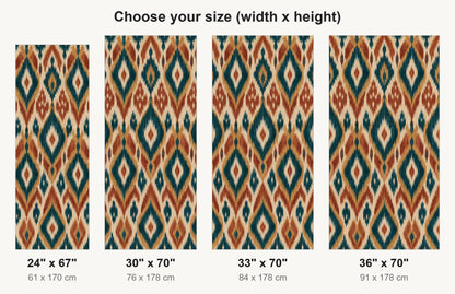 Ikat Pattern fridge wrap available sizes 24, 30, 33 and 36 inch