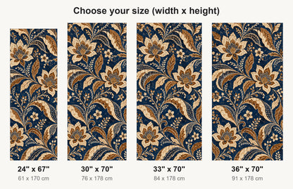 Indonesian Batik fridge wrap available sizes 24, 30, 33 and 36 inch