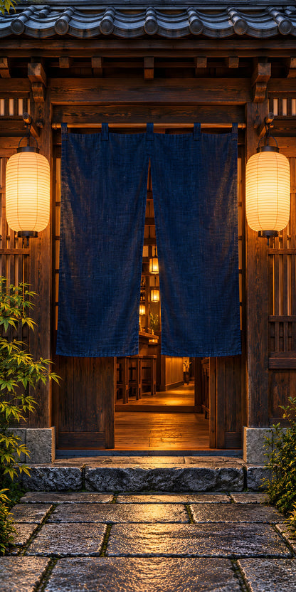 Japanese Izakaya Doorway fridge wrap full design