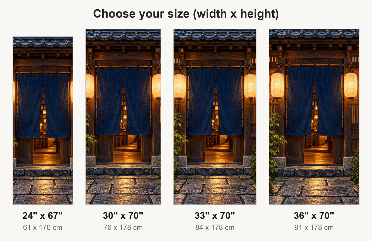 Japanese Izakaya Doorway fridge wrap available sizes 24, 30, 33 and 36 inch