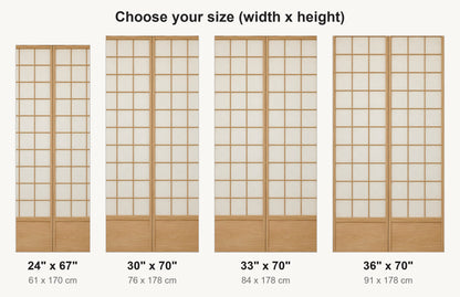 Japanese Shoji Doors fridge wrap available sizes 24, 30, 33 and 36 inch
