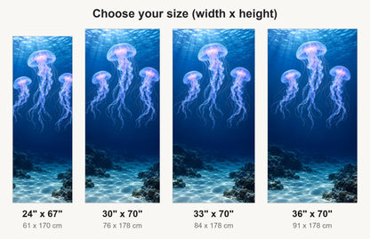 Jellyfish fridge wrap available sizes 24, 30, 33 and 36 inch
