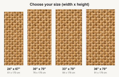 Jute Basketweave fridge wrap available sizes 24, 30, 33 and 36 inch