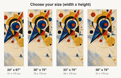 Kandinsky Inspired Abstract fridge wrap available sizes 24, 30, 33 and 36 inch