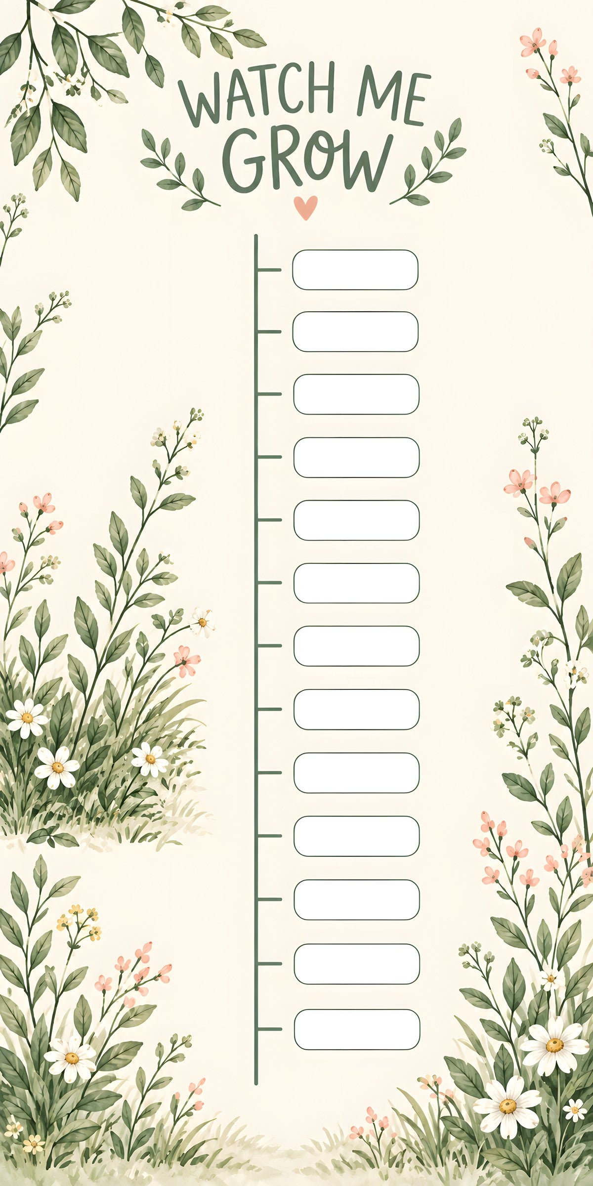 Kids Growth Chart fridge wrap full design