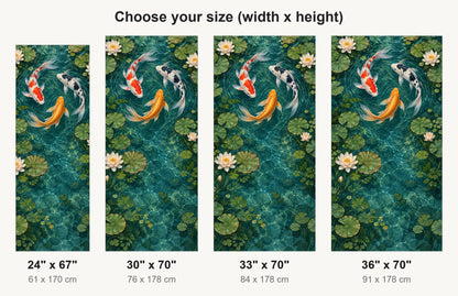 Koi Pond fridge wrap available sizes 24, 30, 33 and 36 inch