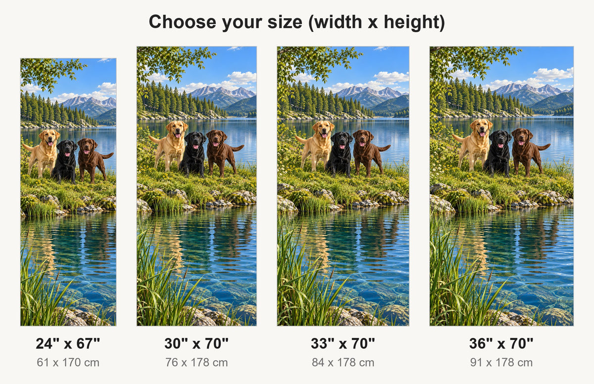 Labrador Retrievers fridge wrap available sizes 24, 30, 33 and 36 inch