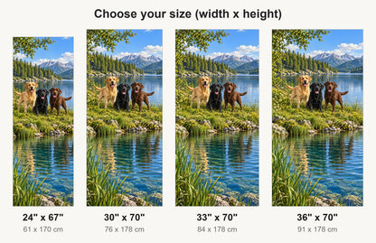 Labrador Retrievers fridge wrap available sizes 24, 30, 33 and 36 inch