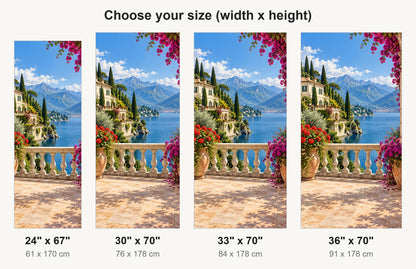 Lake Como Villa fridge wrap available sizes 24, 30, 33 and 36 inch