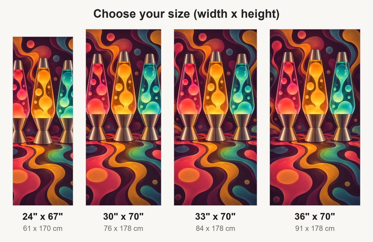 Lava Lamps fridge wrap available sizes 24, 30, 33 and 36 inch