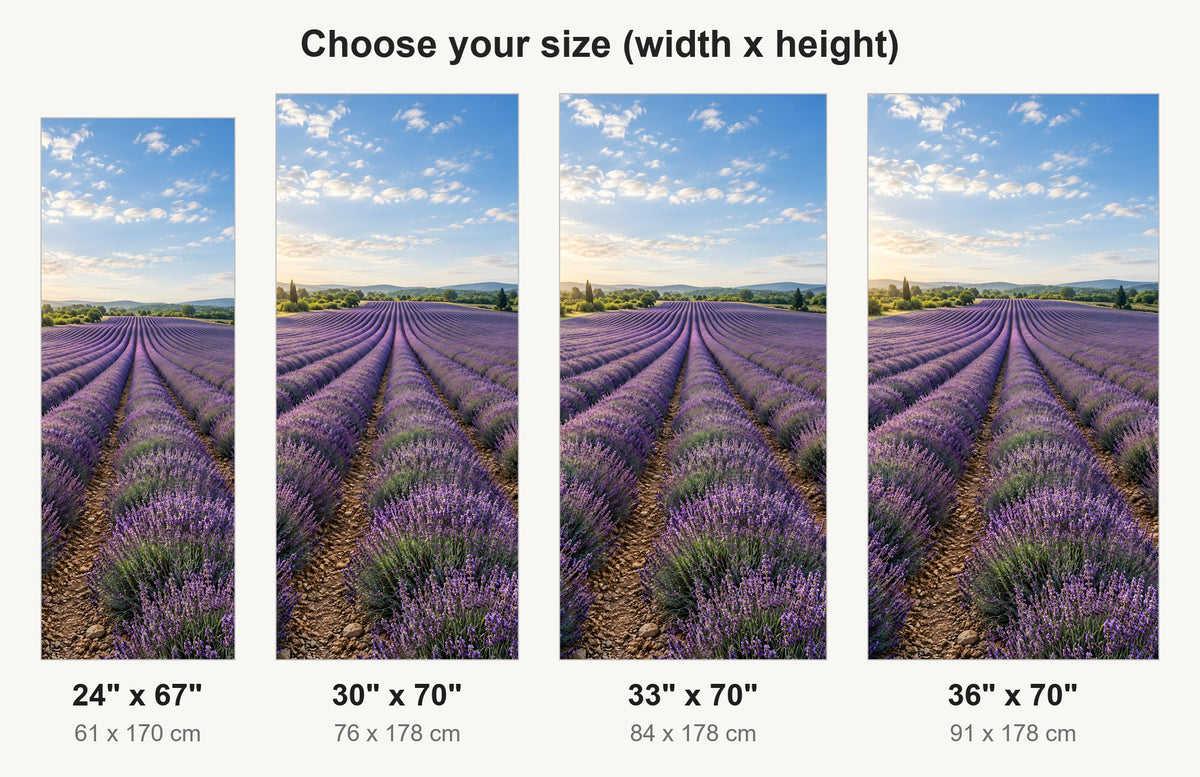 Lavender Field fridge wrap available sizes 24, 30, 33 and 36 inch
