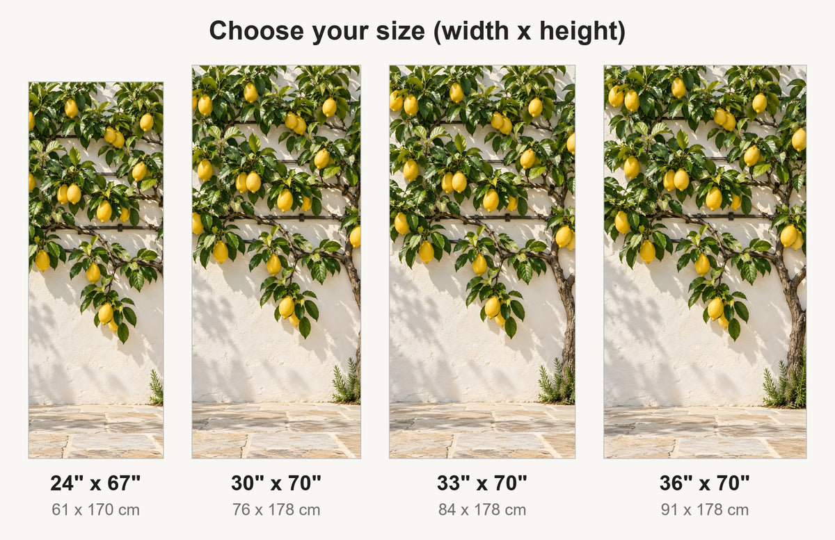 Lemon Tree fridge wrap available sizes 24, 30, 33 and 36 inch
