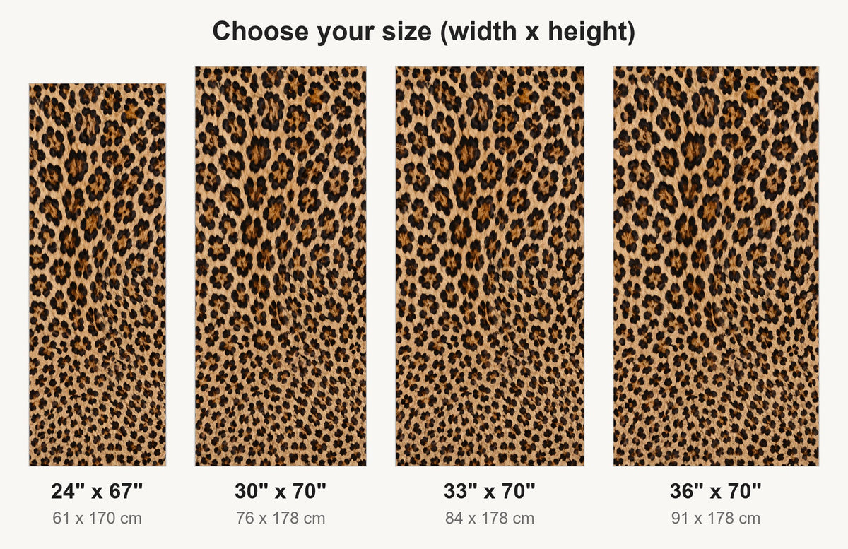 Leopard Print fridge wrap available sizes 24, 30, 33 and 36 inch