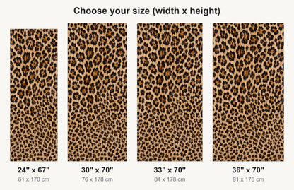 Leopard Print fridge wrap available sizes 24, 30, 33 and 36 inch