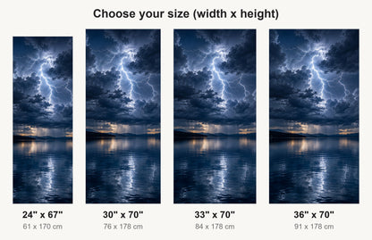 Lightning Storm fridge wrap available sizes 24, 30, 33 and 36 inch