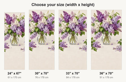 Lilacs fridge wrap available sizes 24, 30, 33 and 36 inch