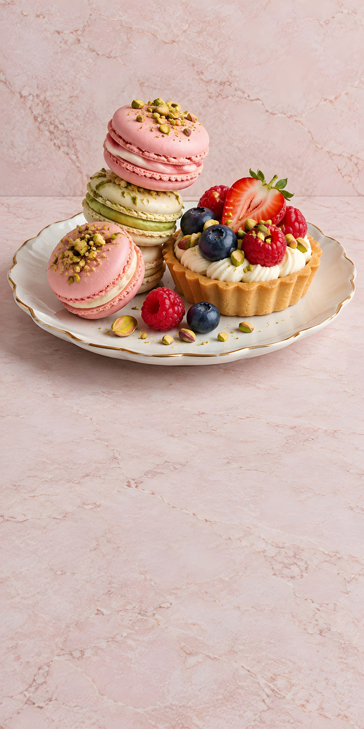Macarons & Desserts fridge wrap full design