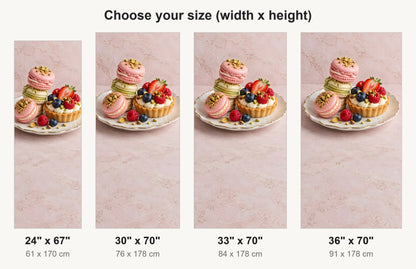 Macarons & Desserts fridge wrap available sizes 24, 30, 33 and 36 inch