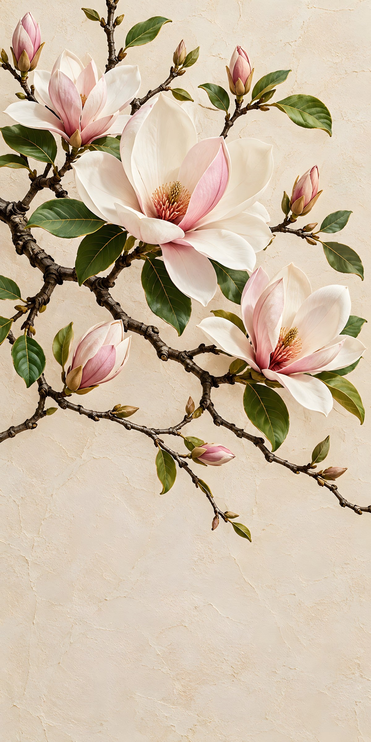 Magnolia Branch fridge wrap full design