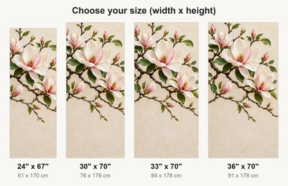 Magnolia Branch fridge wrap available sizes 24, 30, 33 and 36 inch