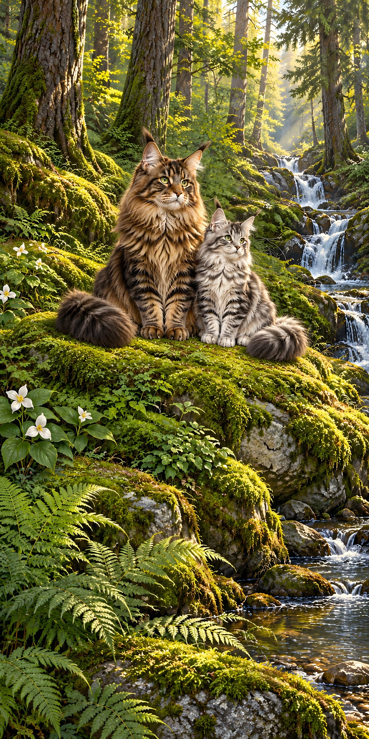 Maine Coon Cats fridge wrap full design