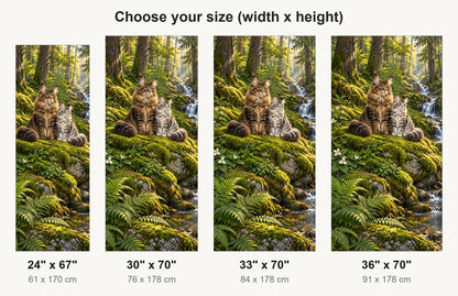 Maine Coon Cats fridge wrap available sizes 24, 30, 33 and 36 inch
