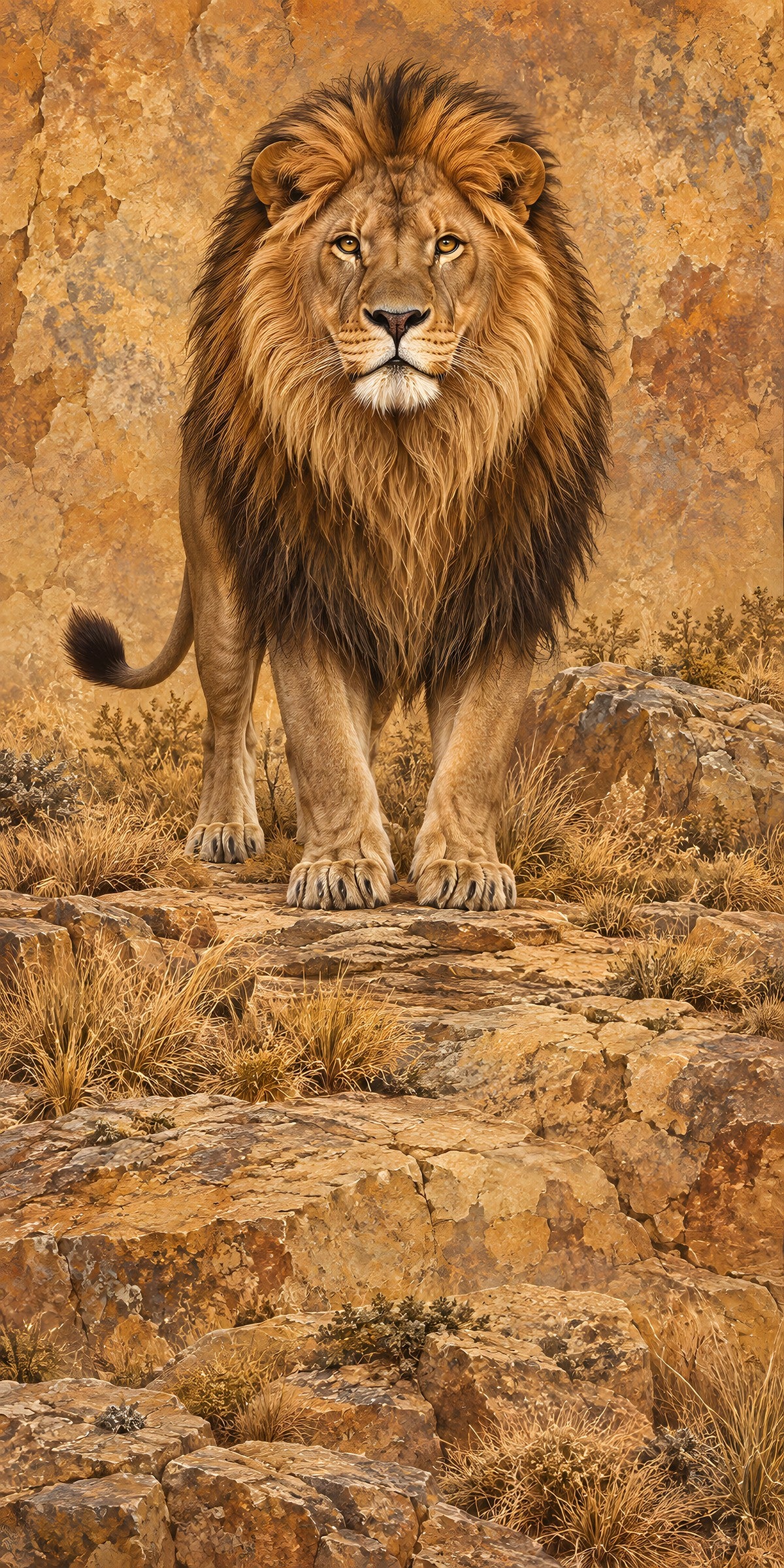 Majestic Lion fridge wrap full design