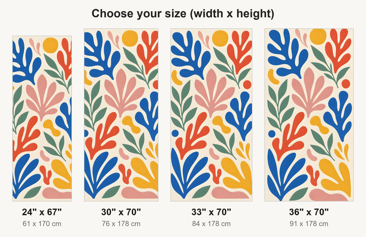 Matisse-Inspired Cut-Outs fridge wrap available sizes 24, 30, 33 and 36 inch