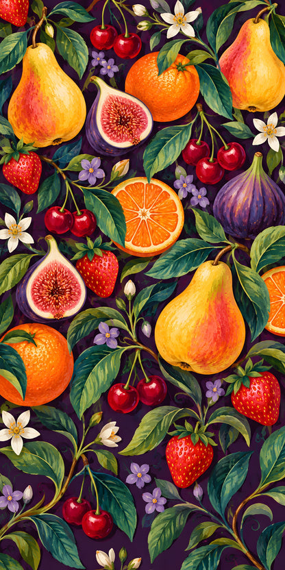 Maximalist Fruit fridge wrap full design