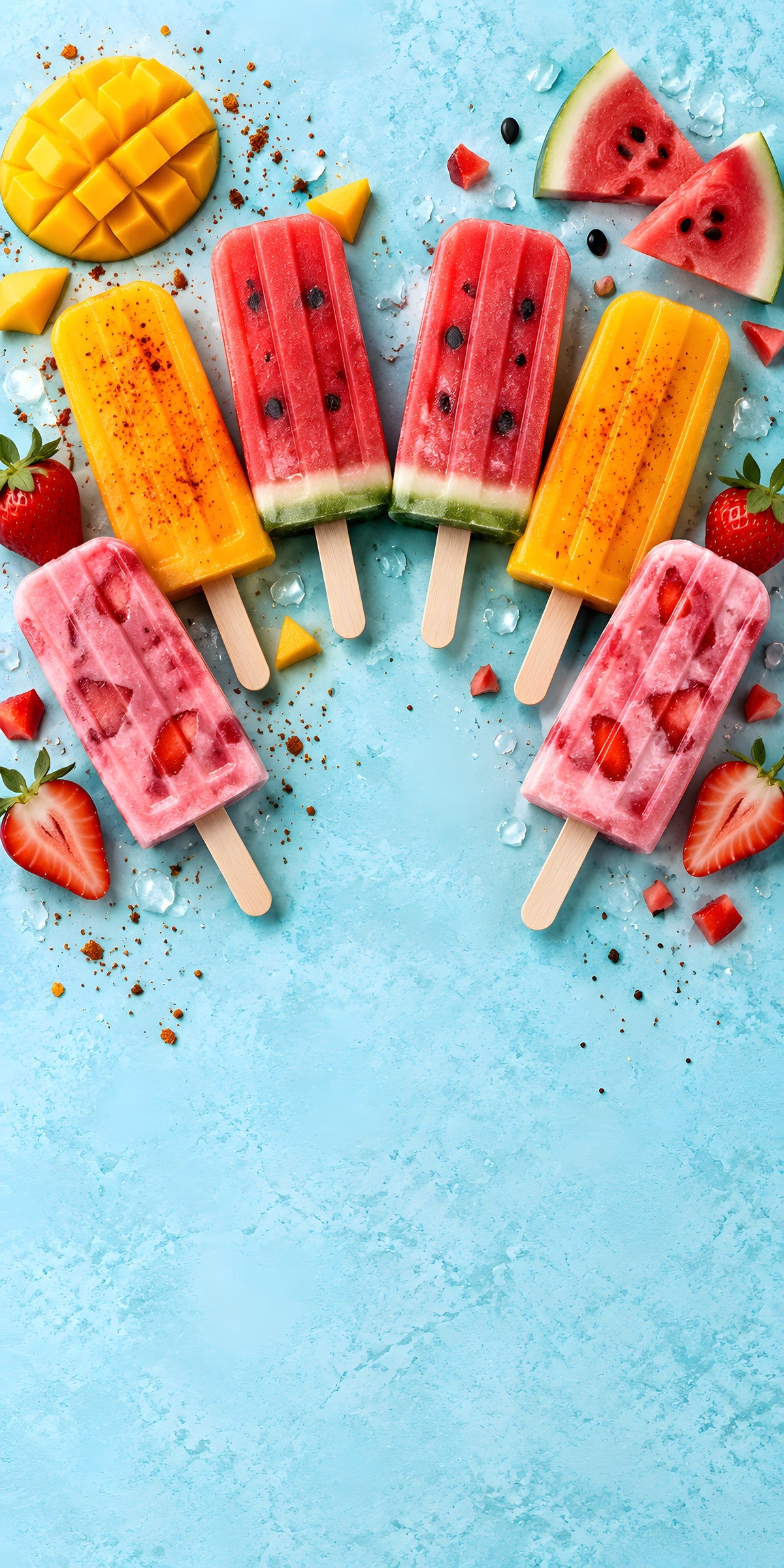 Mexican Paletas fridge wrap full design
