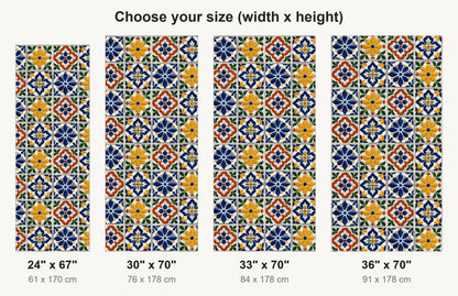 Mexican Talavera Tiles fridge wrap available sizes 24, 30, 33 and 36 inch
