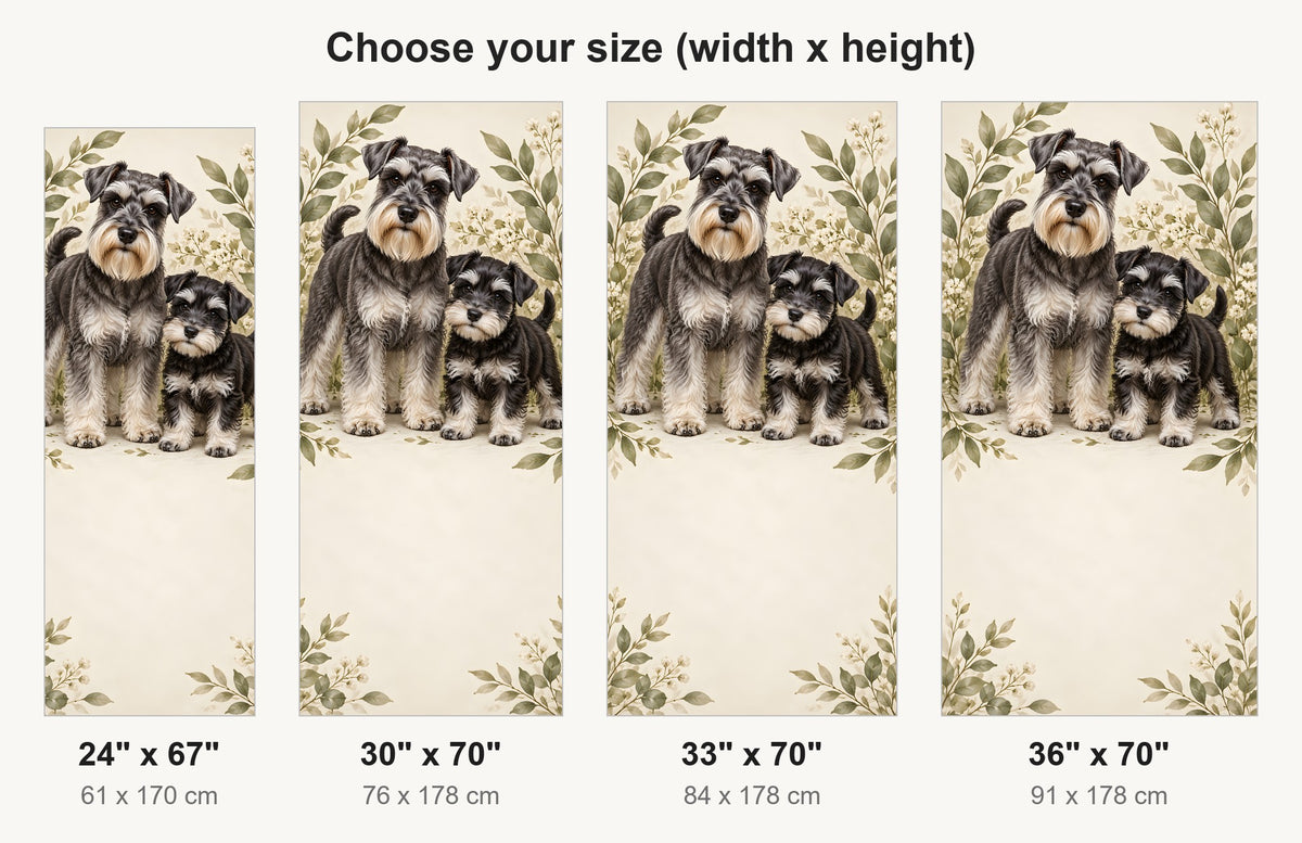 Miniature Schnauzers fridge wrap available sizes 24, 30, 33 and 36 inch