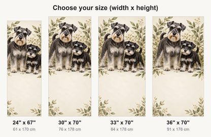 Miniature Schnauzers fridge wrap available sizes 24, 30, 33 and 36 inch