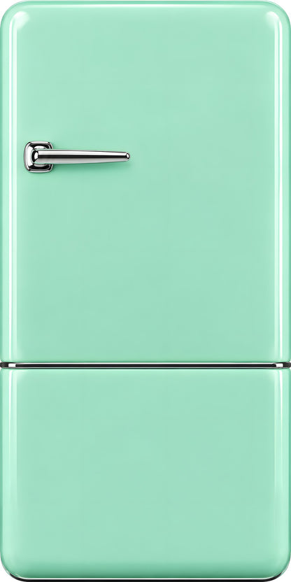 Mint Retro Fridge Look fridge wrap full design