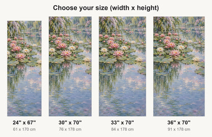 Monet Inspired Water Lilies fridge wrap available sizes 24, 30, 33 and 36 inch