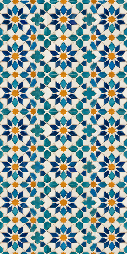 Moroccan Tiles fridge wrap full design