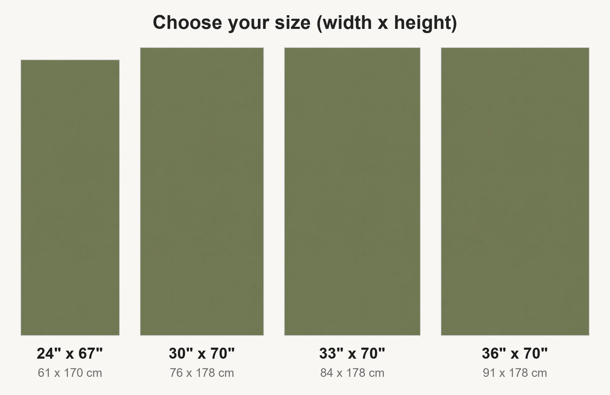 Moss Green fridge wrap available sizes 24, 30, 33 and 36 inch
