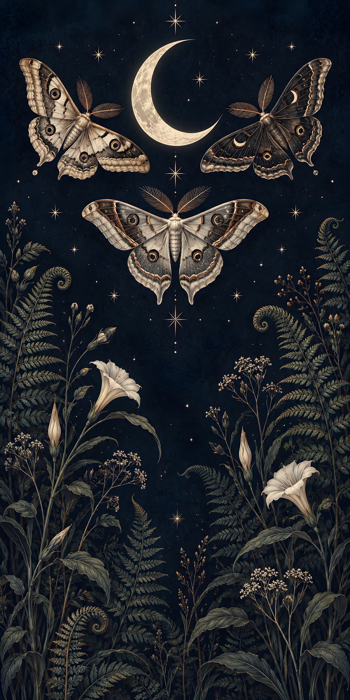 Moths & Moon fridge wrap full design