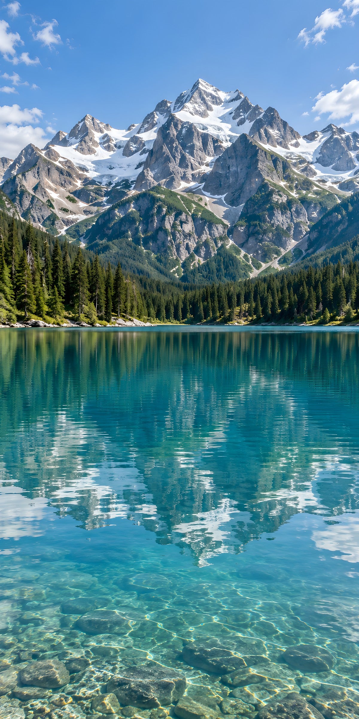 Mountain Lake fridge wrap full design