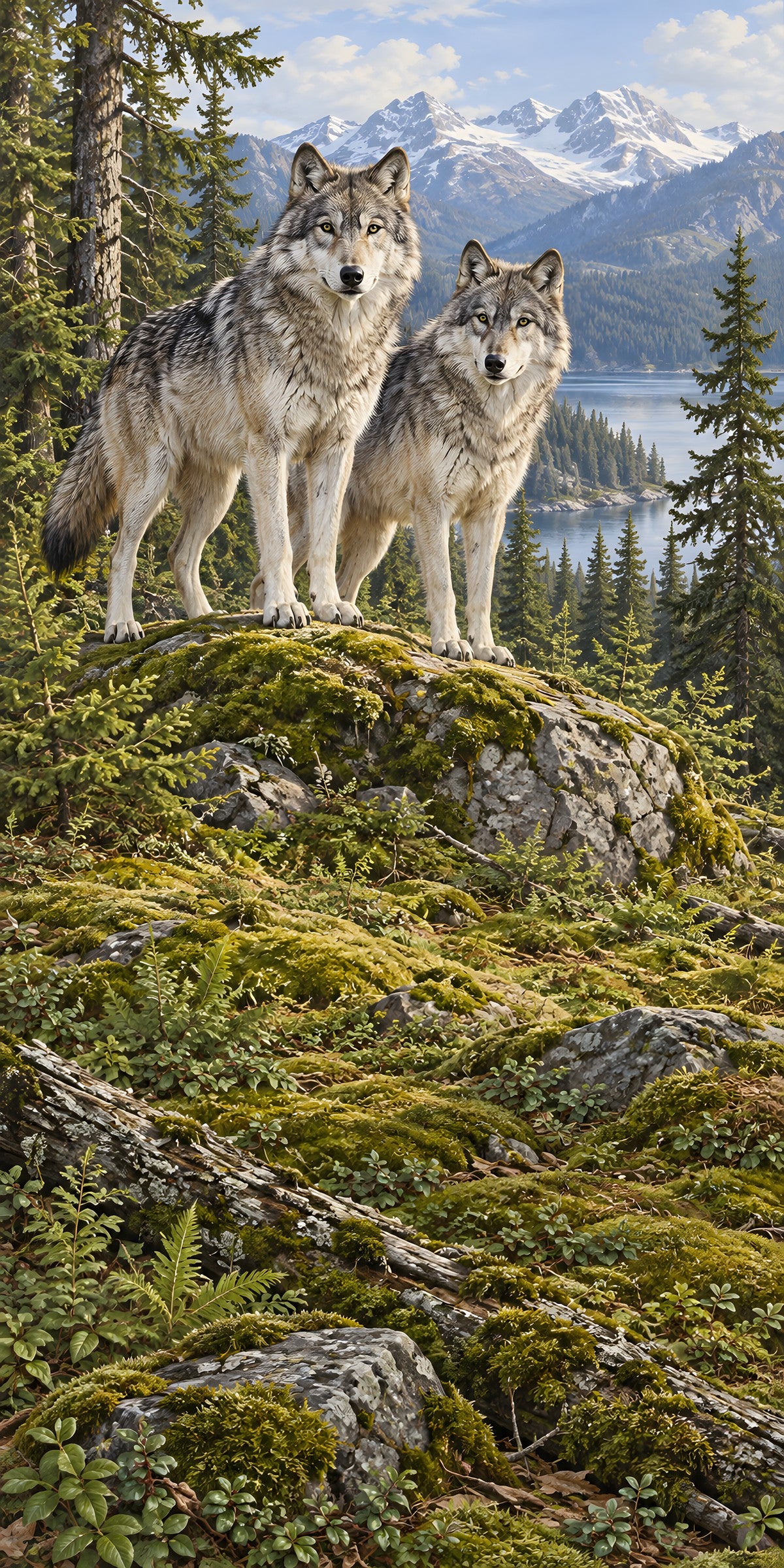 Mountain Wolves fridge wrap full design