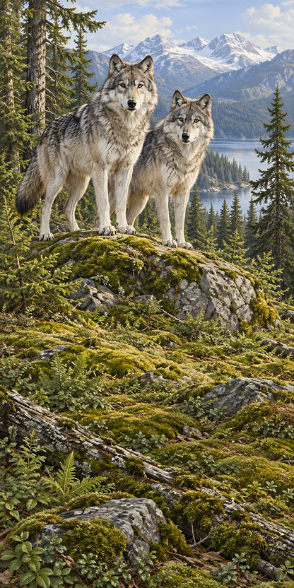 Mountain Wolves fridge wrap full design