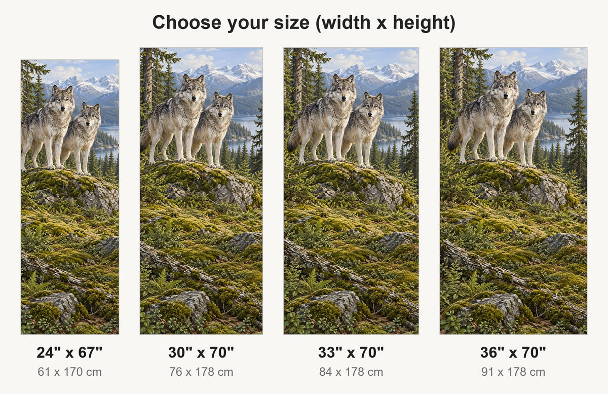 Mountain Wolves fridge wrap available sizes 24, 30, 33 and 36 inch