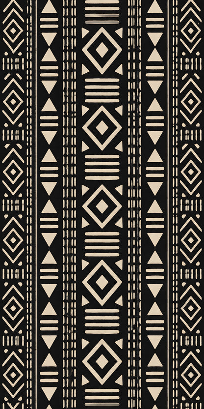 Mudcloth Pattern fridge wrap full design