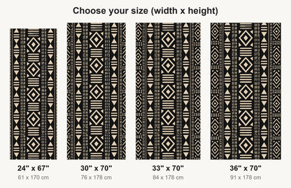 Mudcloth Pattern fridge wrap available sizes 24, 30, 33 and 36 inch
