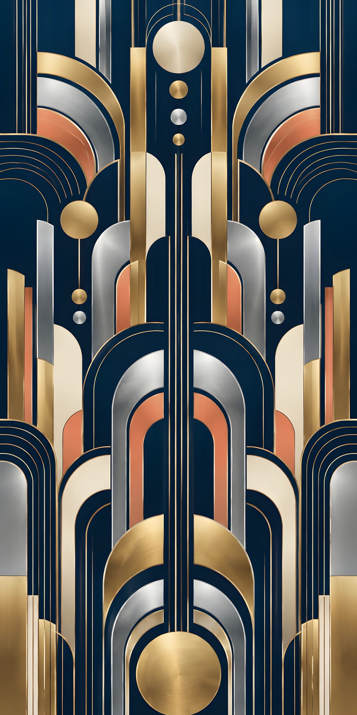 Neo Deco Geometric fridge wrap full design
