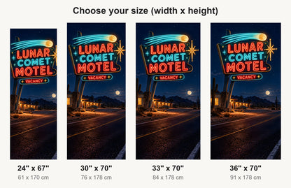 Neon Motel Sign fridge wrap available sizes 24, 30, 33 and 36 inch