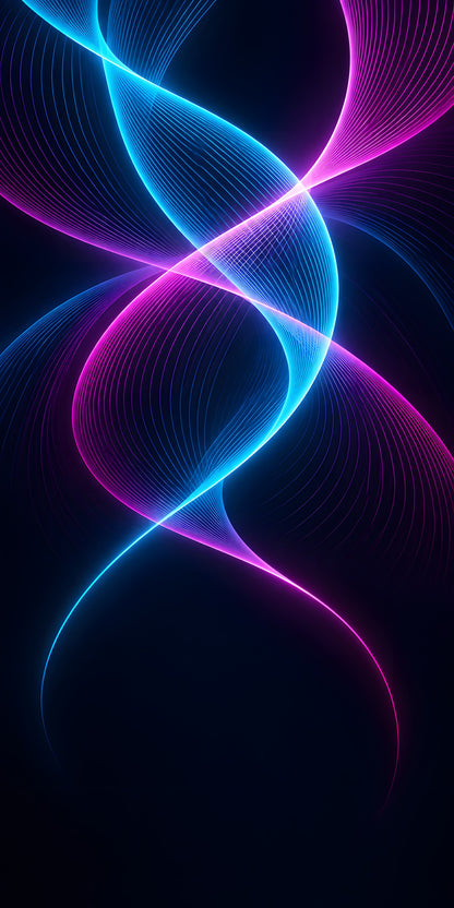 Neon Waves fridge wrap full design